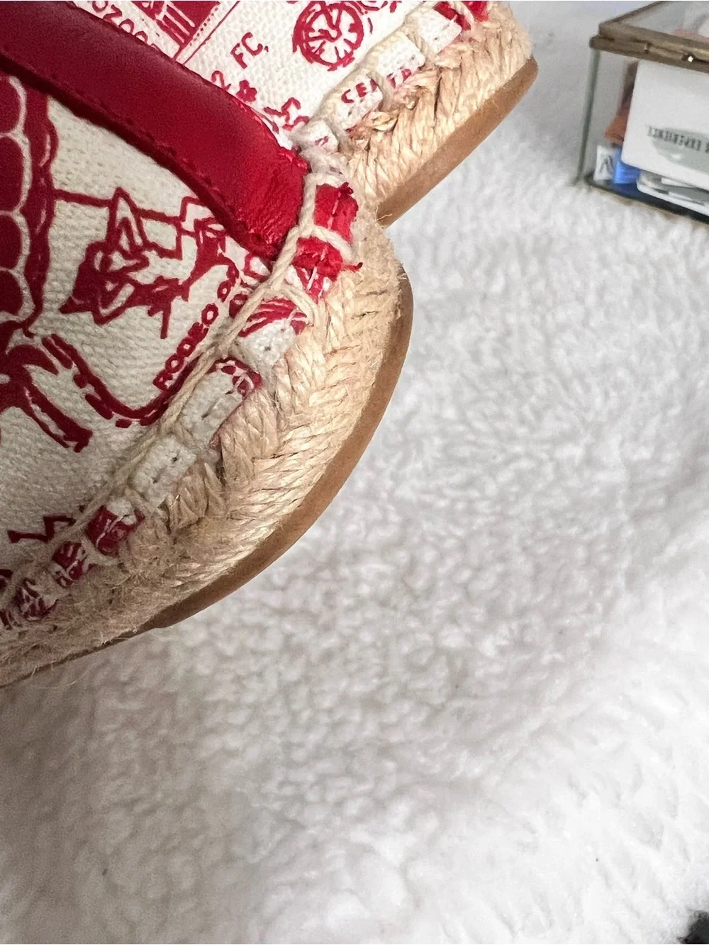 Tory Burch Printed Color-Block Espadrilles sz 8